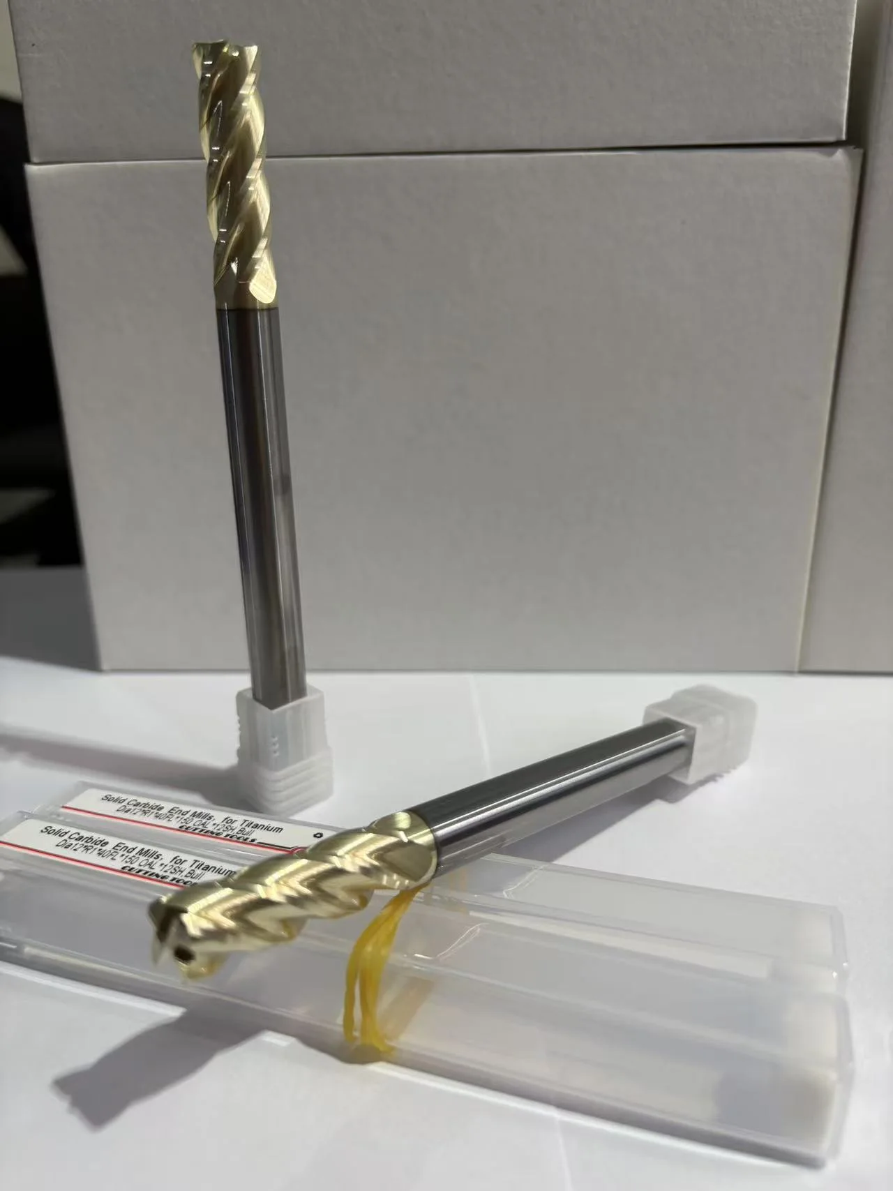 Long-reach ZrN corner radius end mill samples engineered for titanium alloys
